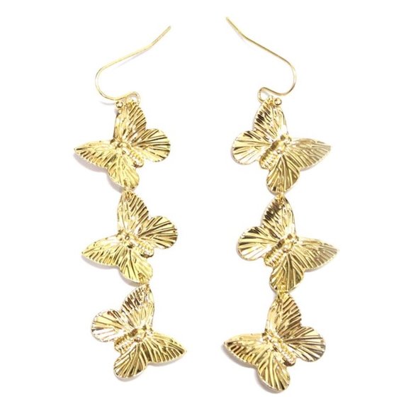 The Wild Clover Jewelry - ❌SOLD OUT❌ DANA GOLD BUTTERFLY DANGLE EARRINGS